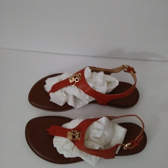 Michael Kors Brown T-Strap Sandals Size 9.5 M - Picture 2 of 13